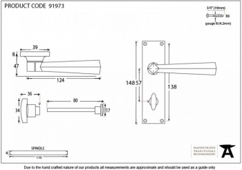 Satin Chrome Straight Lever Bathroom Set